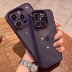 iPhone Derin Mor Renkli Arkası Şeffaf Kılıf