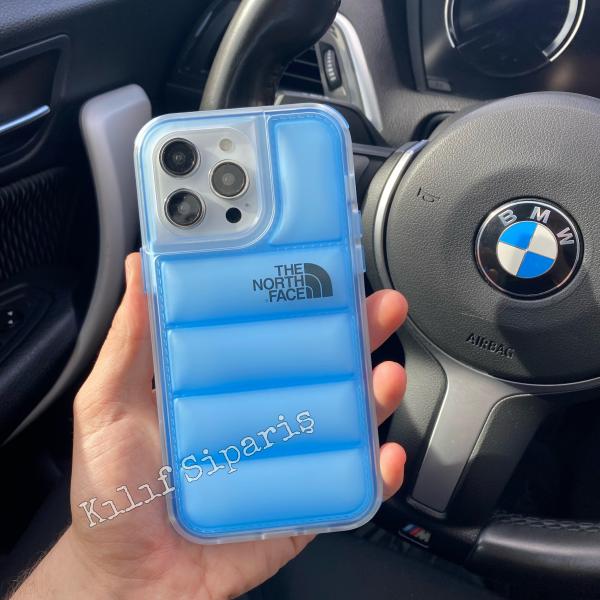 iPhone Uyumlu Kabartmalı Darbe Önleyici North Face Kılıf