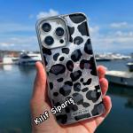 iPhone Uyumlu Parlak Leopar Desenli Telefon Kılıfı