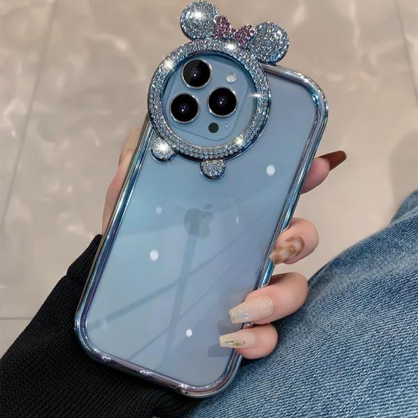iPhone Uyumlu Minnie Mouse Taşlı Kılıf